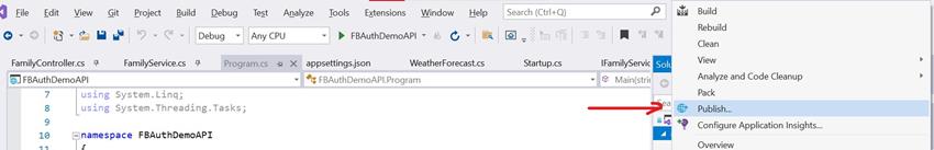 How to build and publish a .NET Core API to perform CRUD operations on Azure Cosmos DB (SQL API) and secure it using Facebook Authentication